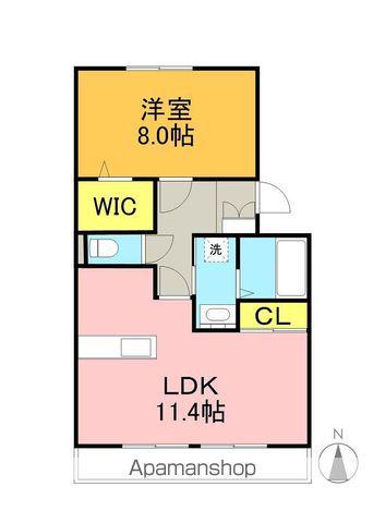 フォルトゥーナⅠ(1LDK/3階)の間取り写真