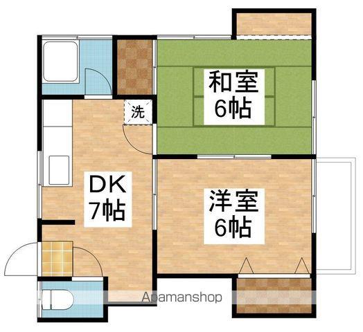 グリーンハイツ(2DK/1階)の間取り写真