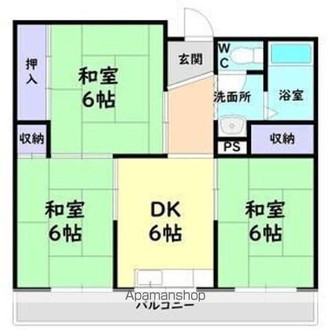 コーポエトワール(3DK/4階)の間取り写真