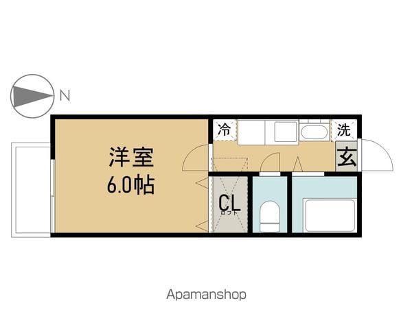 デモーラ小田原(1K/2階)の間取り写真