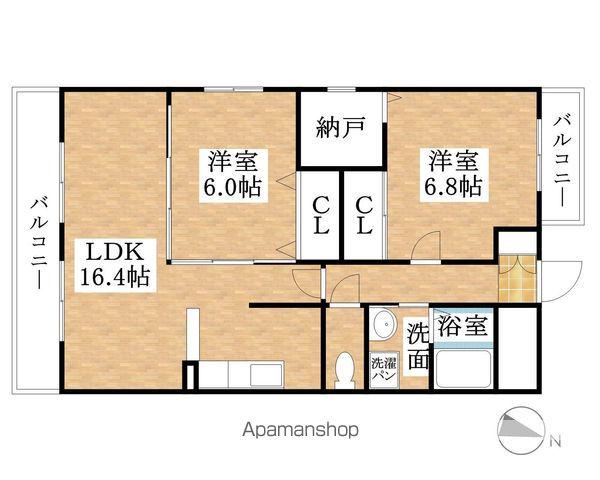 カーサ犬山Ⅰ(2LDK/3階)の間取り写真