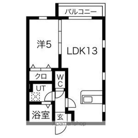 グランフォーレ名古屋(1LDK/3階)の間取り写真