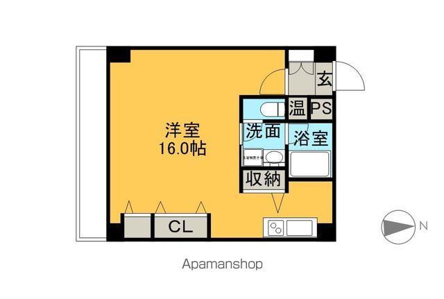 カーサ・フェリーチェ(ワンルーム/3階)の間取り写真