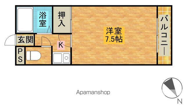 ハイツキシダ(1K/3階)の間取り写真