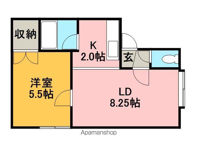 メゾンステラV(1LDK/3階)の間取り写真