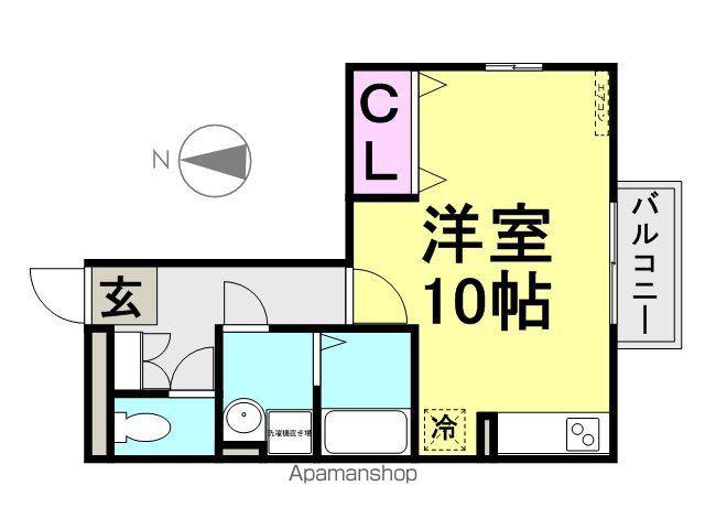 クレールA棟B棟(ワンルーム/1階)の間取り写真