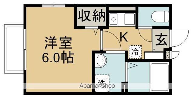 アーバンハイム(1K/2階)の間取り写真