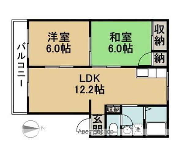 さんすてあしば(2LDK/2階)の間取り写真