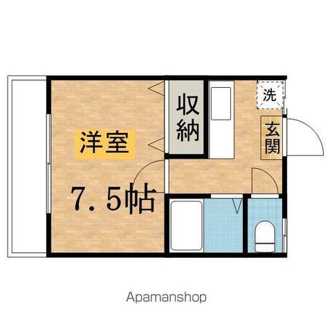 アースパックス2号棟(1K/1階)の間取り写真