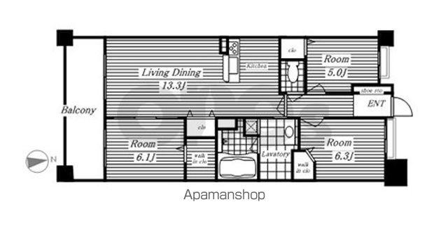 リエトコート丸の内(2SLDK/13階)の間取り写真