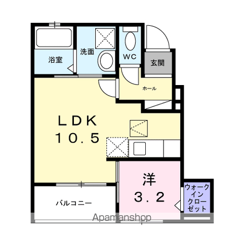 コンフィー中山台Ⅰ(1LDK/1階)の間取り写真