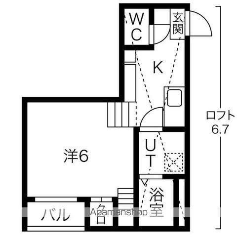 K&K DREAM今池(1K/1階)の間取り写真