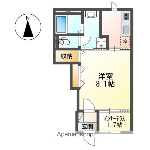 シャイン・ウエスト(1K/1階)の間取り写真