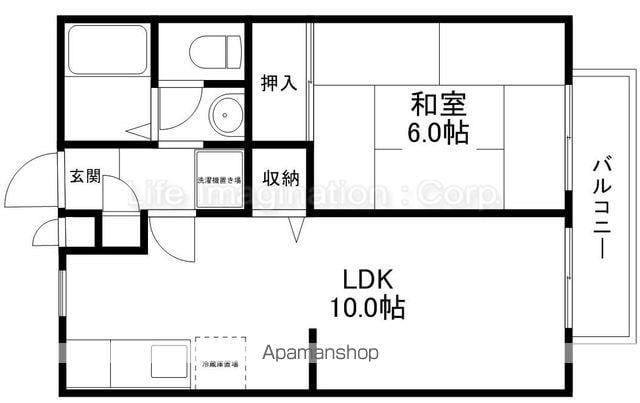 エムコーポ(1LDK/2階)の間取り写真
