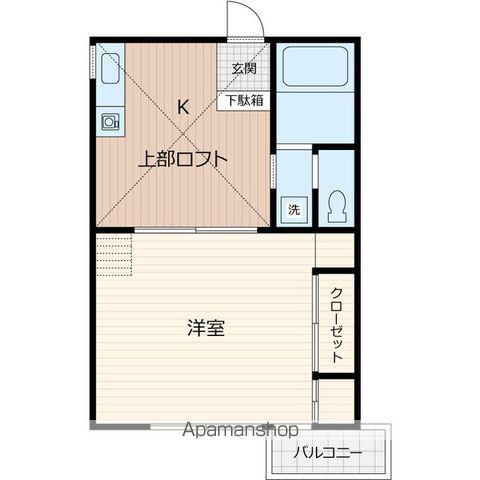 エスペランサ黒砂(1K/2階)の間取り写真