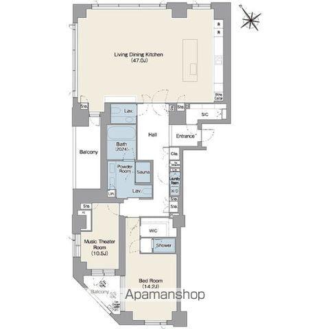 プレステージレジデンス白金台(2LDK/3階)の間取り写真