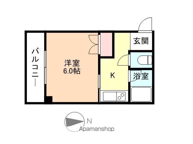 ビレッジドリーマー(1K/3階)の間取り写真