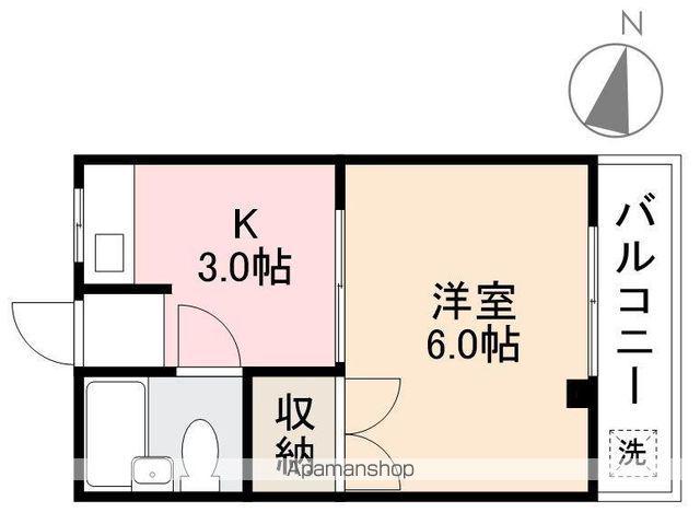 栄香ハイツ(1K/4階)の間取り写真