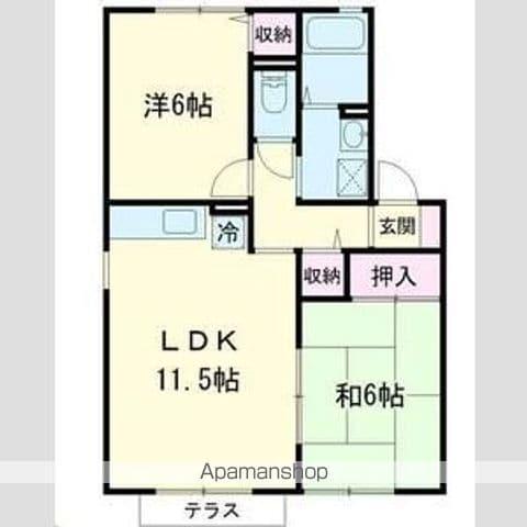 セジュールMT3(2LDK/1階)の間取り写真