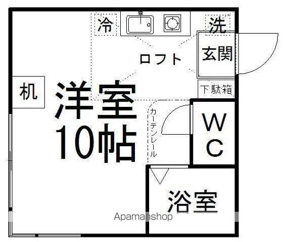 WALKERS HILL パレス(ワンルーム/1階)の間取り写真