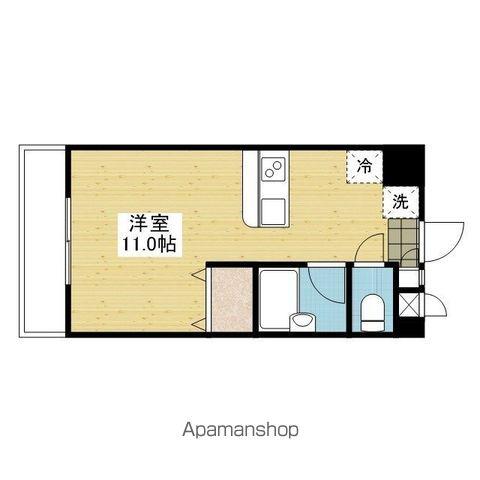 アルト雄郡 東棟(ワンルーム/5階)の間取り写真