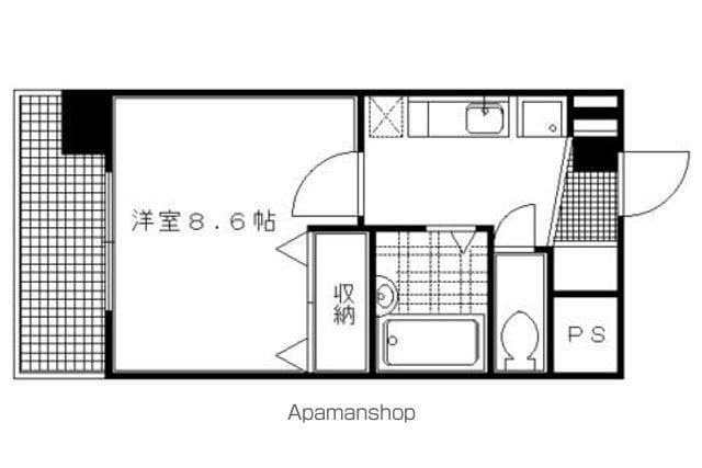 ハウスセゾン北野(1K/2階)の間取り写真