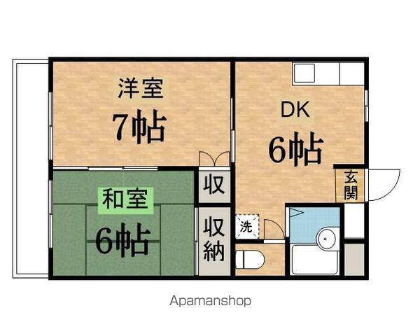 パークヒルズ百草第1(2DK/2階)の間取り写真