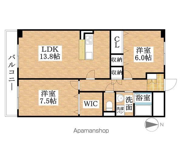 アニマート(2LDK/2階)の間取り写真