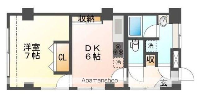 下井草コーポラス(1DK/3階)の間取り写真