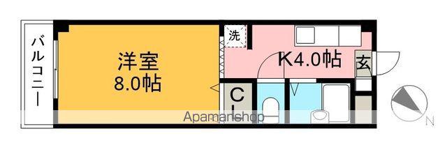 リバープール桟四Ⅱ(1K/3階)の間取り写真