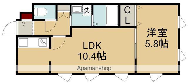 アルボラァダ美原(1LDK/2階)の間取り写真