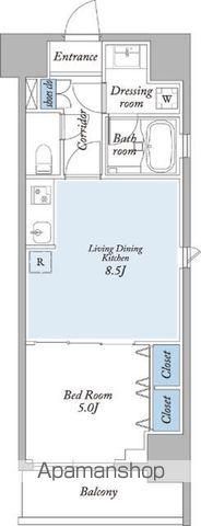 グランカーサ両国ヴェルデ(1LDK/7階)の間取り写真