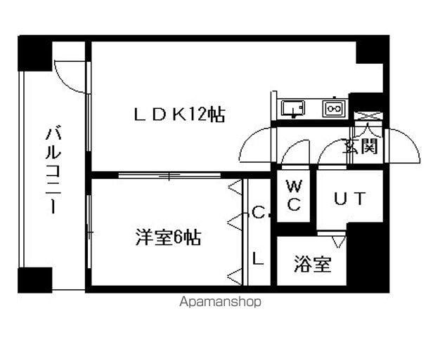 インペリアルエバー中島公園Ⅱ(1LDK/2階)の間取り写真