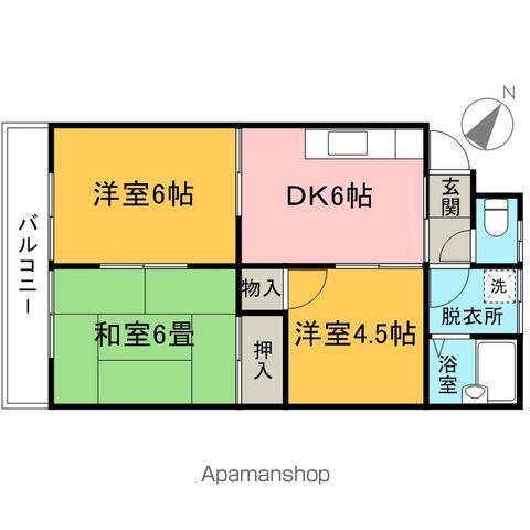 サンモールOZ(3DK/2階)の間取り写真