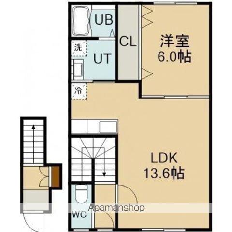 ビラミカエル13(1LDK/2階)の間取り写真