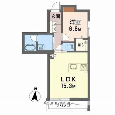 シャーメゾン小栗(1LDK/1階)の間取り写真