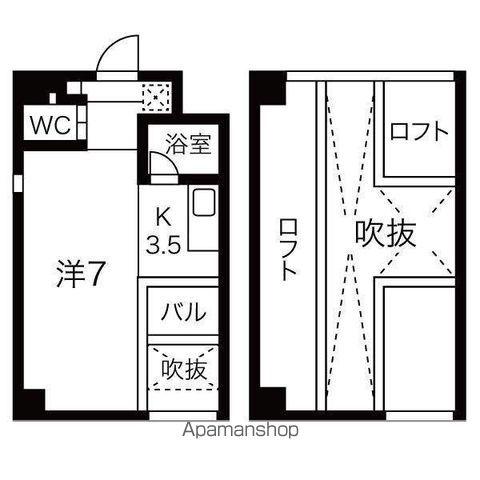 クレイタスパークⅢ(ワンルーム/4階)の間取り写真