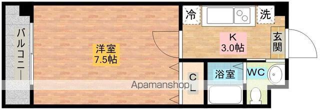 トラッドまなびの(1K/4階)の間取り写真