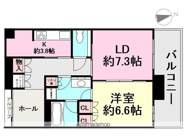 グラングリーン大阪 THE ノース RESIDENCE(1LDK/10階)の間取り写真