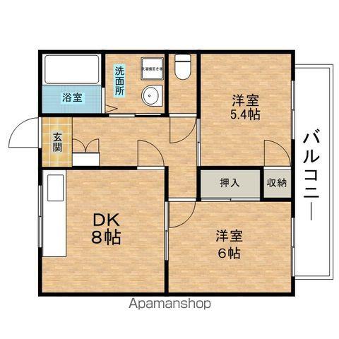 コーポ関口(2DK/3階)の間取り写真