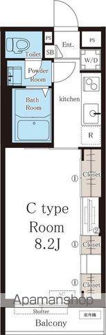 リブリ・グリュ アンレーヴ(1K/3階)の間取り写真