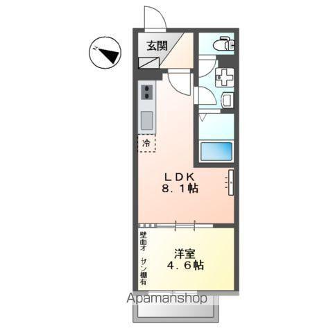 グラン ジャルダン(1LDK/3階)の間取り写真