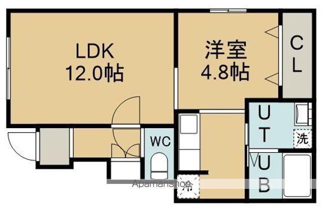 QUESERAⅤ(1LDK/1階)の間取り写真