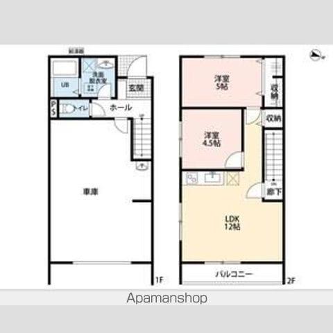 ガレージハウス久喜青毛(2LDK/2階)の間取り写真