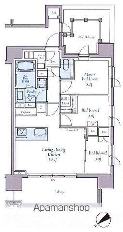 クレストコート東中野(3LDK/12階)の間取り写真