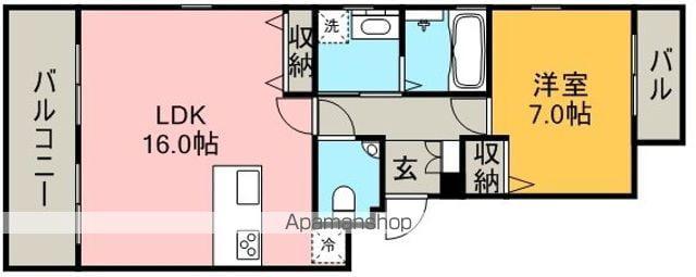 タムラハイツ東山(1LDK/3階)の間取り写真