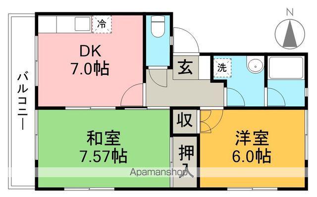 BSハイツ(2DK/3階)の間取り写真