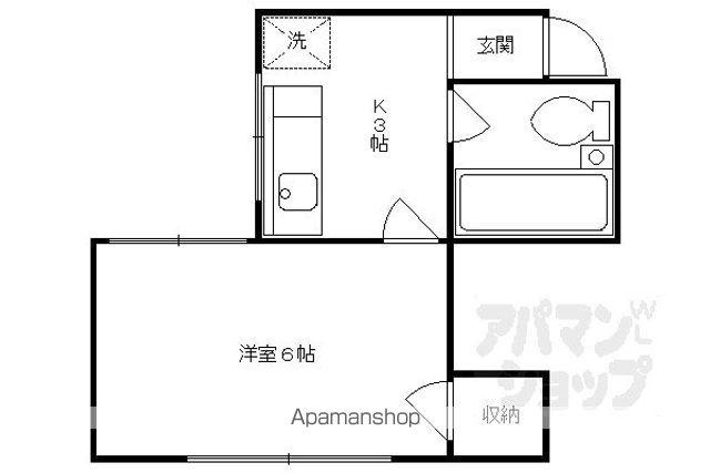 K・SHOUSEII(1K/3階)の間取り写真