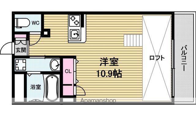 プレサンス心斎橋モデルノ(1K/14階)の間取り写真