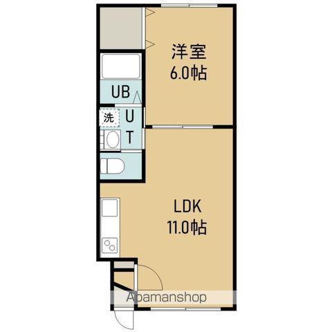 ピュアパレス七重浜(1LDK/1階)の間取り写真
